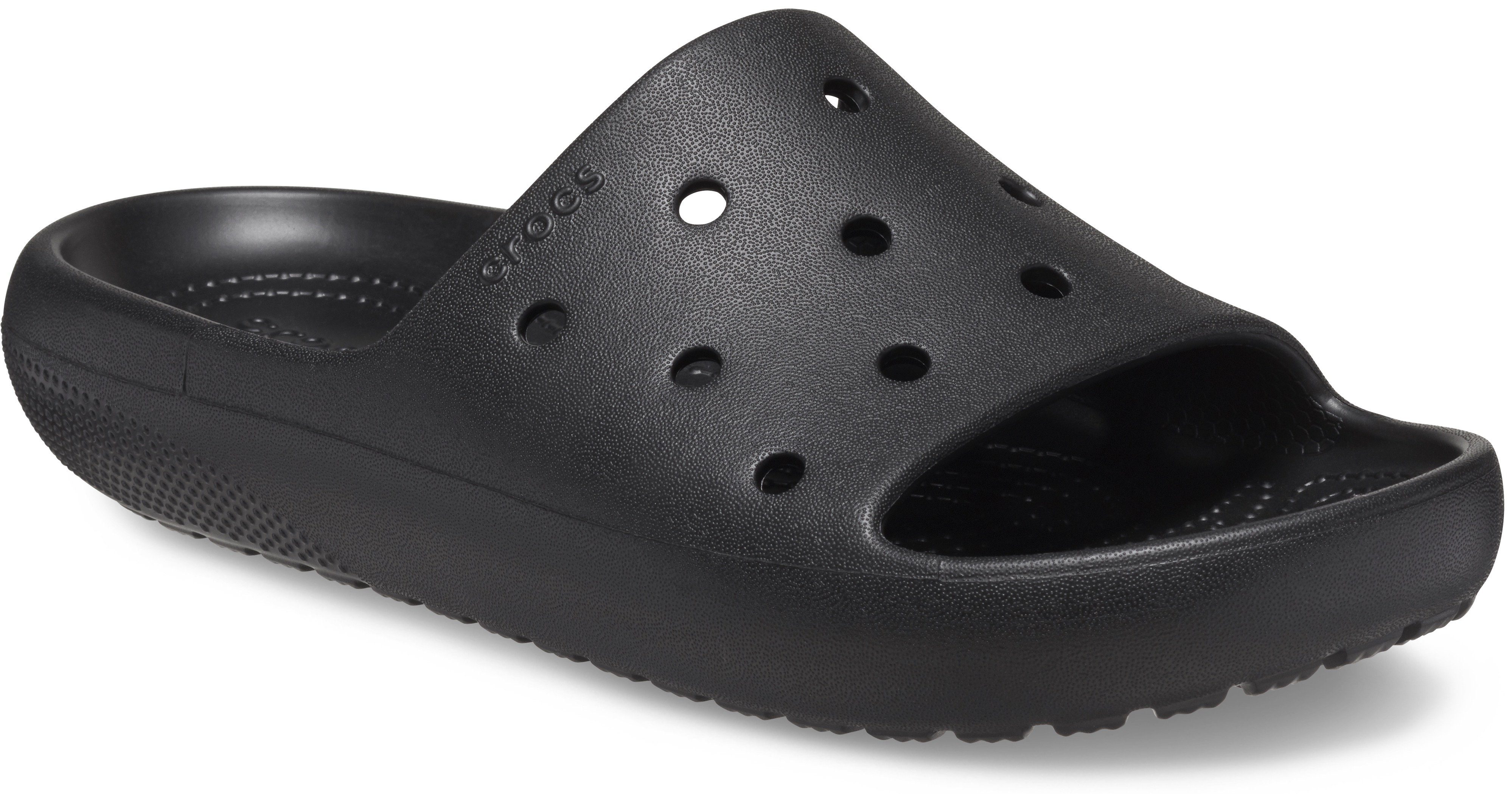 Crocs Classic Slide V2 Badepantolette, Sommerschuh, Poolslides, Schlappen, mit Lüftungsöffnungen, G-Weite