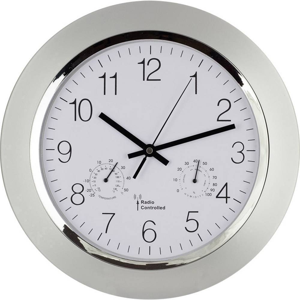 EUROTIME Wanduhr Funk-Wanduhr mit Thermo- / günstig online kaufen