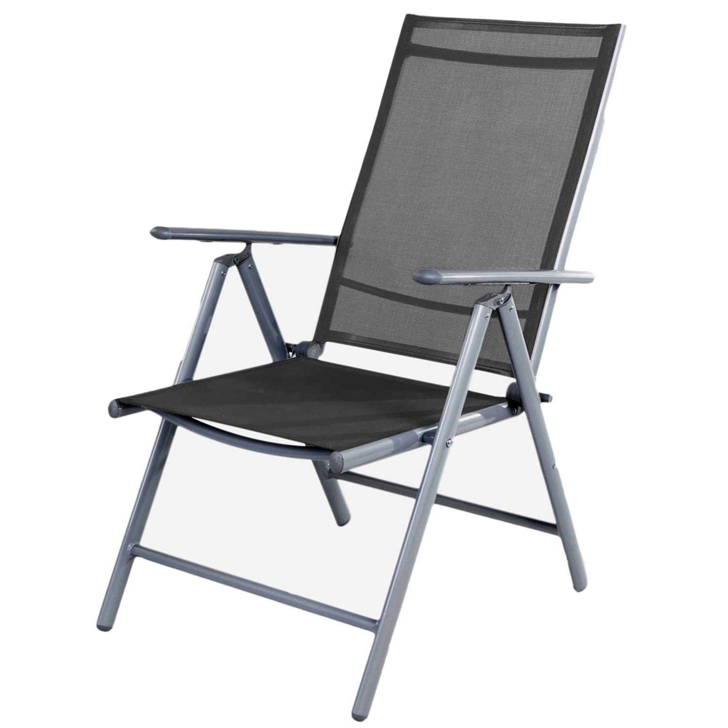 Mojawo Armlehnstuhl Garten Klappstuhl Gartenstuhl Hochlehner Alu Textilen S günstig online kaufen