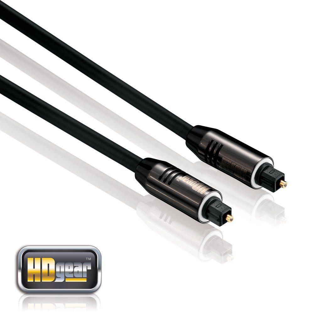 HDGear HDGear TC0040 Toslink Kabel 25,0 m Metall-Stecker vergoldet schwarz Audio-Kabel