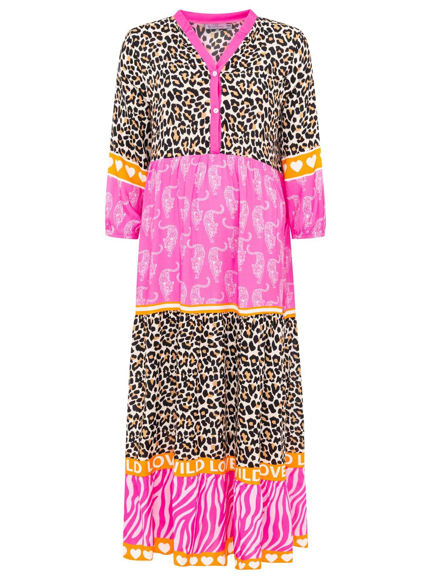 Zwillingsherz Maxikleid "Wild Love" mit Leo, Zebra und Mustermix