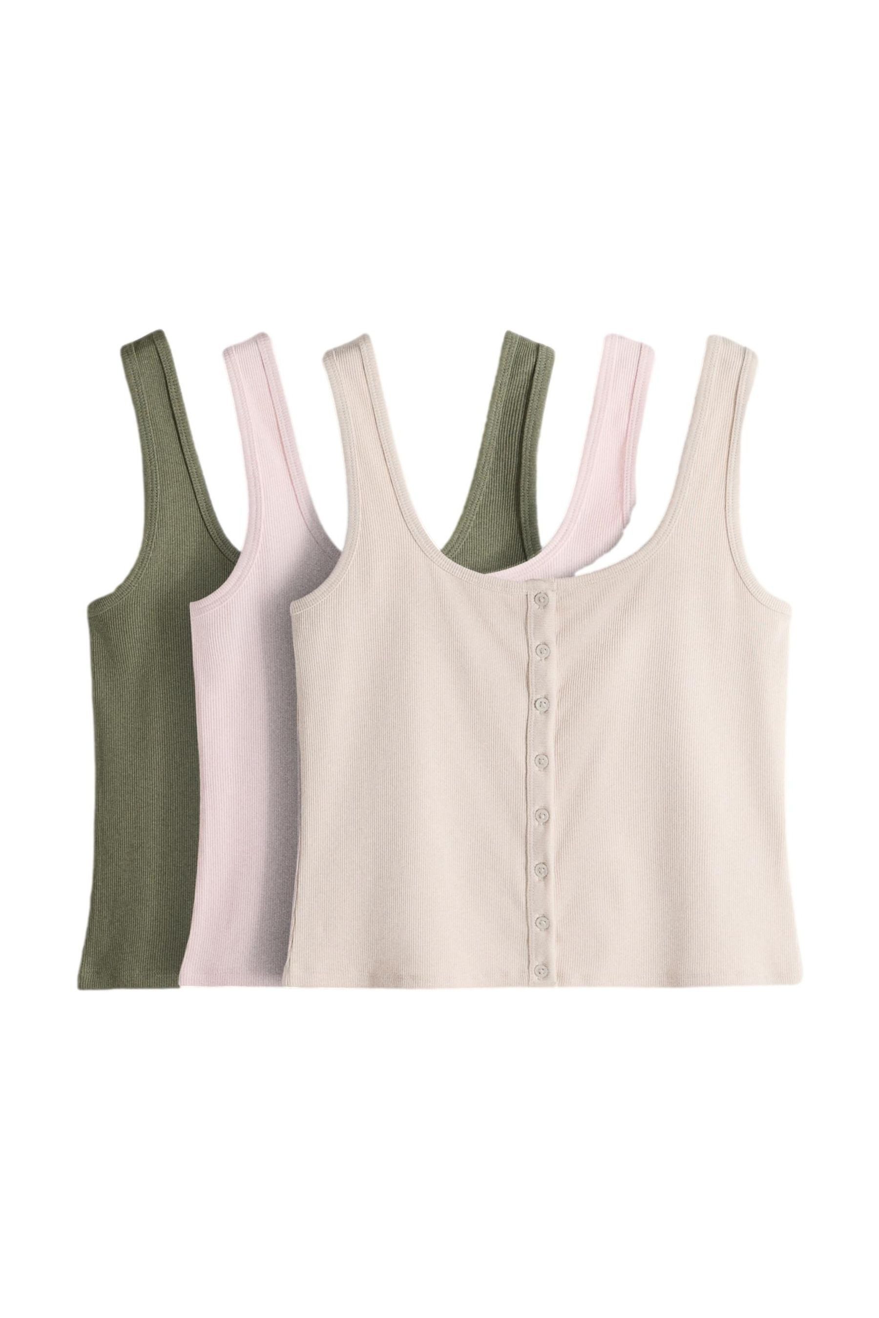 The Set Trägertop The Set Geknöpfte Trägertops, 3er-Pack (3-tlg)