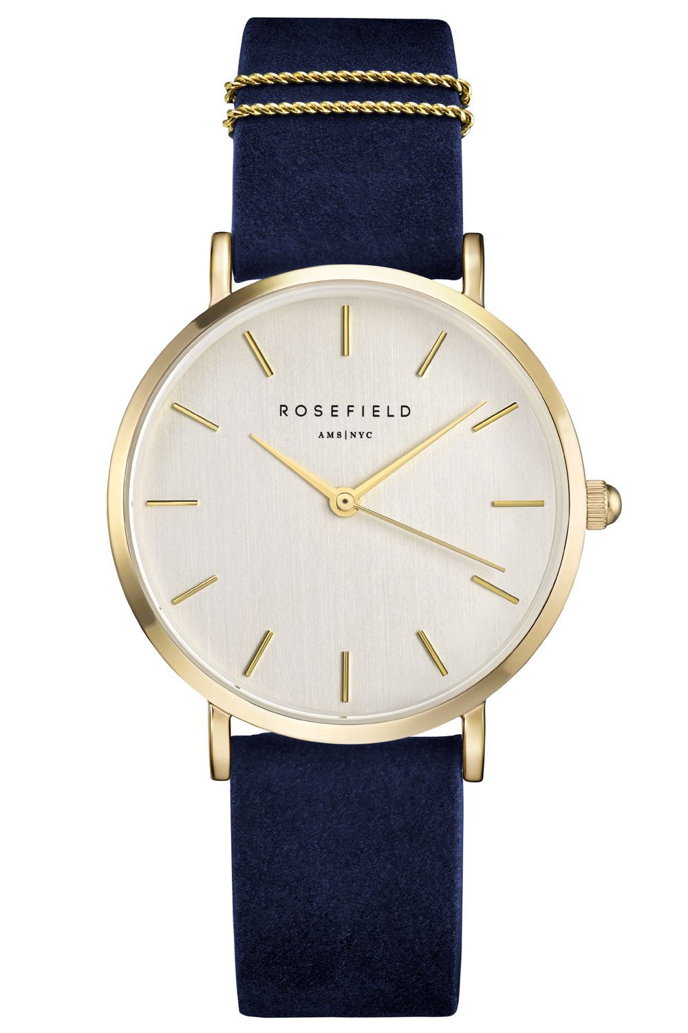 ROSEFIELD Quarzuhr West Village Dunkelblau/Silberfarben