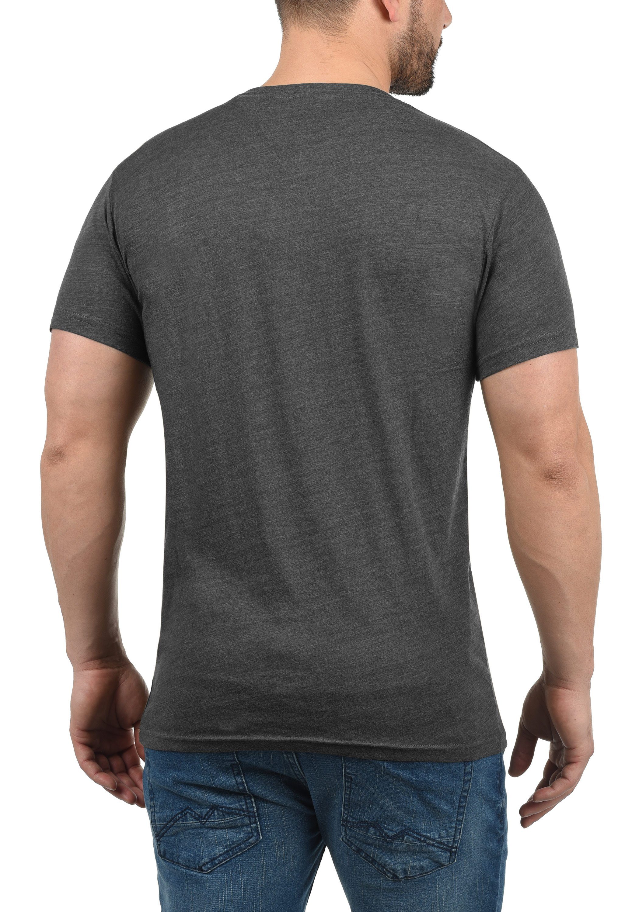 (8288) Effekt Melange mit Kurzarmshirt SDBedo Melange V-Shirt !Solid Dark Grey