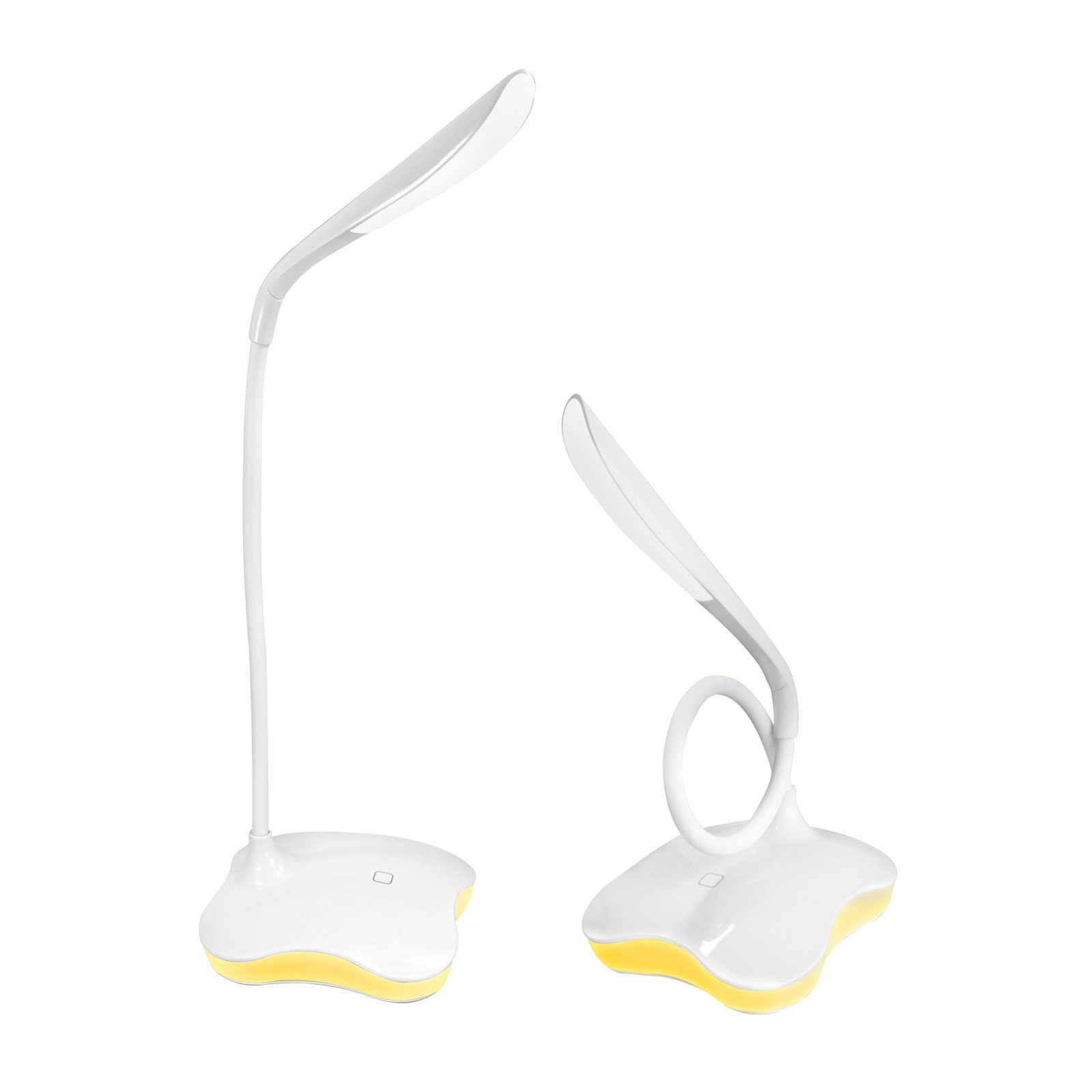 EAXUS LED Schreibtischlampe 2in1 USB Tischleuchte / Nachttischlampe in Weiß günstig online kaufen