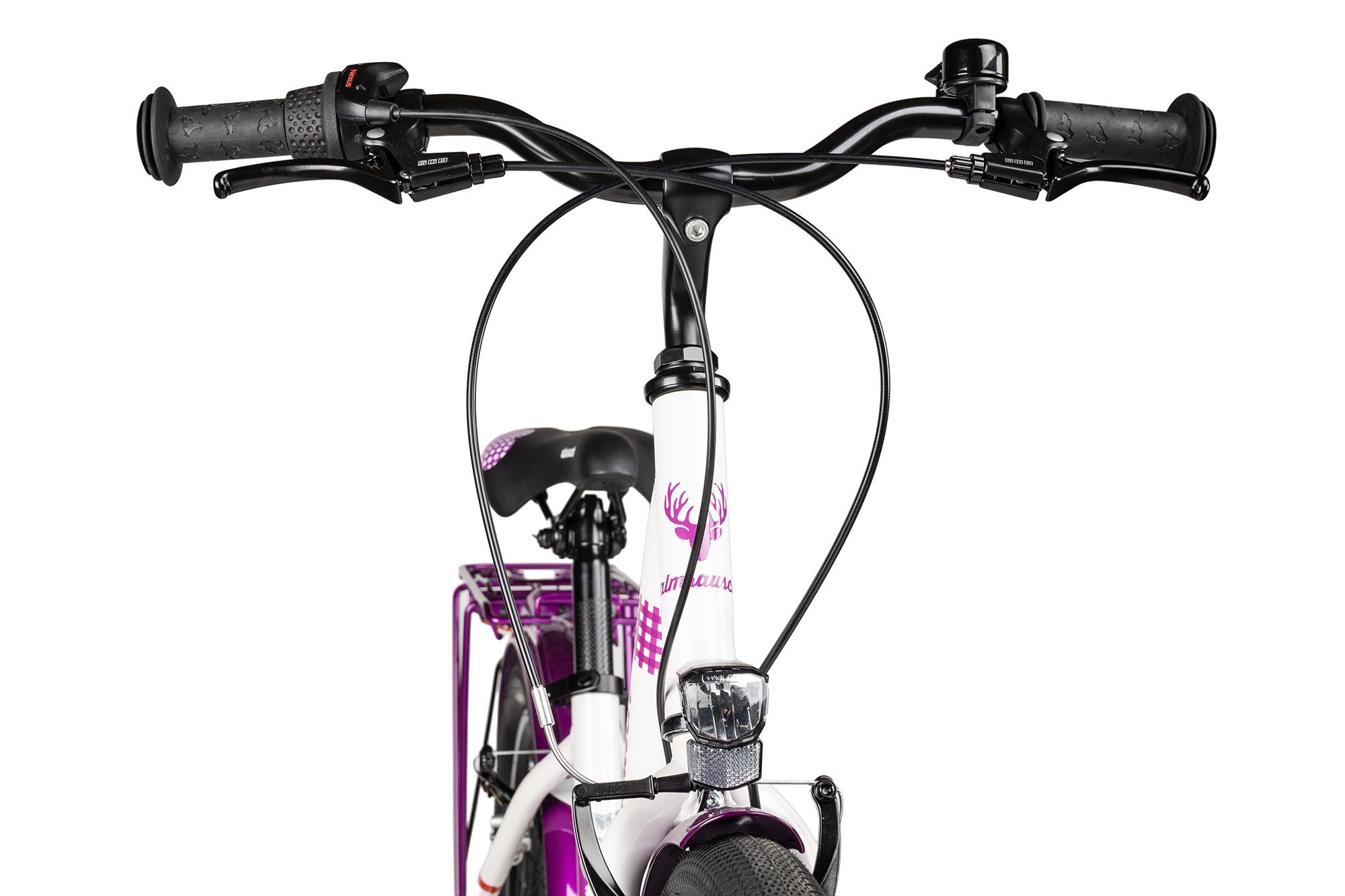 Almrausch Kinderfahrrad GLÜCK 3 20 Nexus, 3 Gang Shimano Nexus 3 Rücktritt Schaltwerk, Nabenschaltung Rücktritt, Nabenschaltung Rücktritt weiß