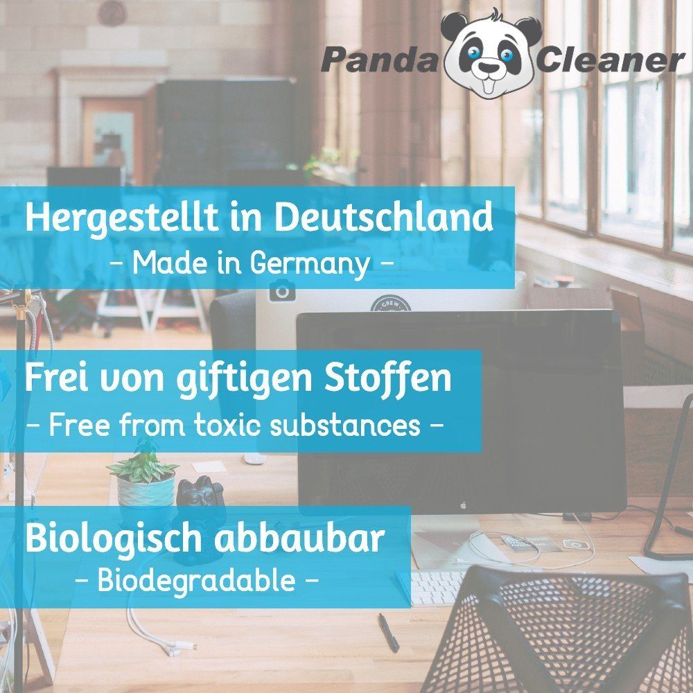 + Cleaning + [4-St. 2 - Bildschirmreiniger Reinigungs-Set Laptop Spray Kit 100ml (Set, Putztuch) - PandaCleaner x Refill Glasreiniger 250ml