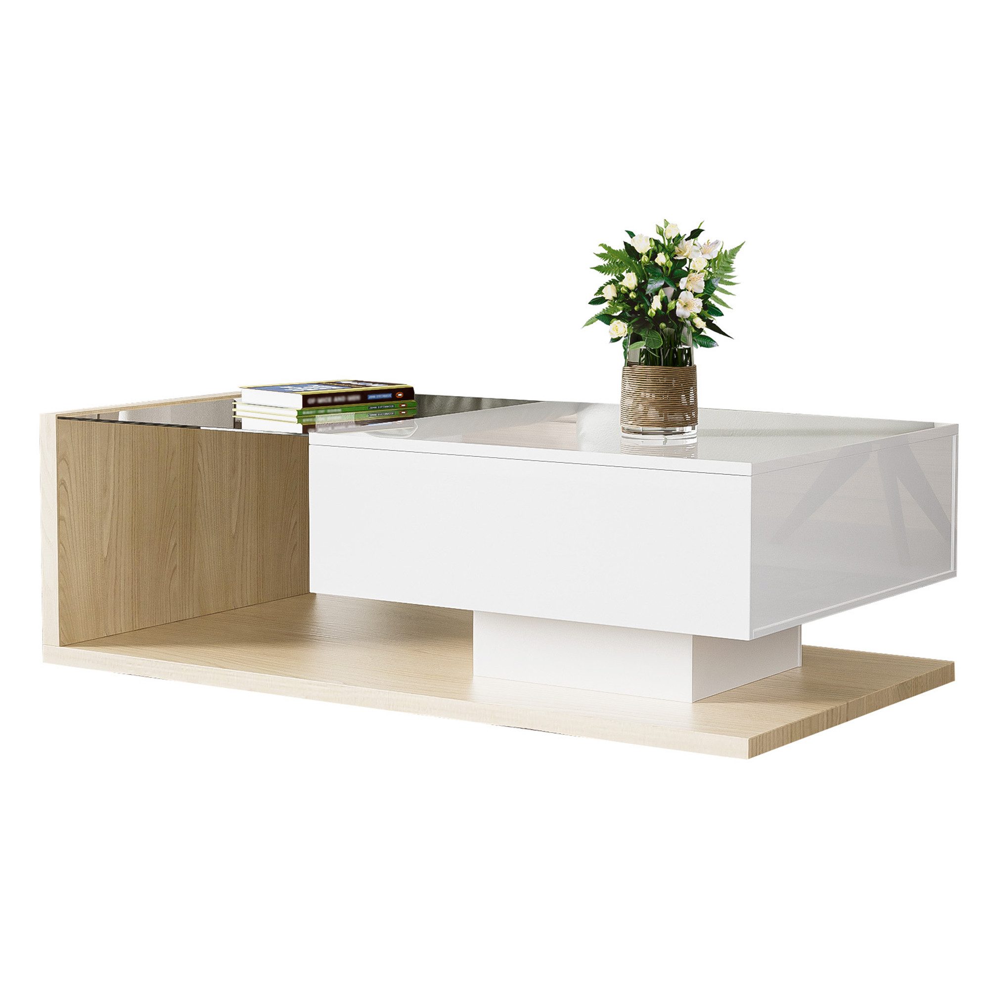 OKWISH Couchtisch Beistelltische (Wohnzimmertisch, 1-St., 105*55*32,5cm), günstig online kaufen