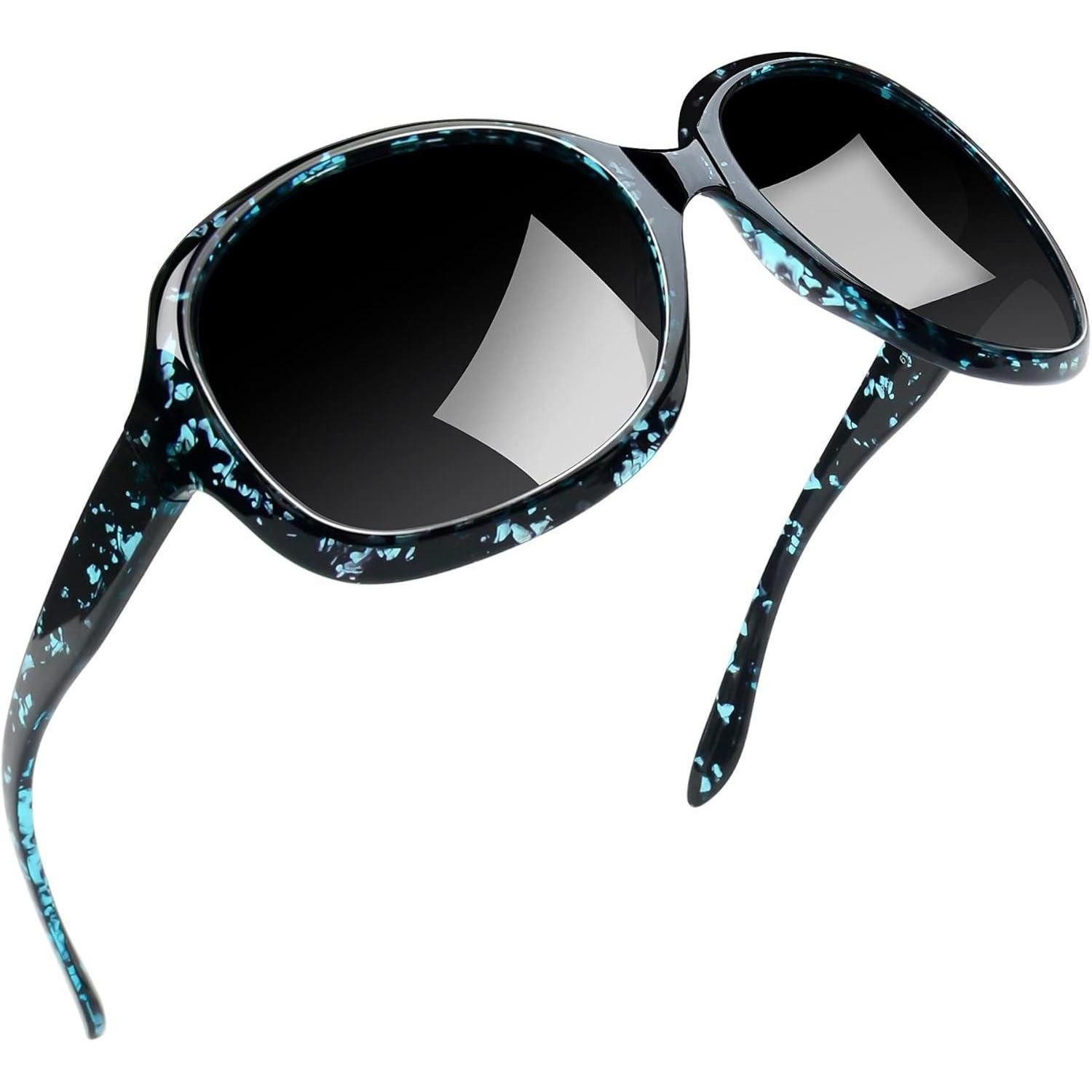 LuxusKollektion Sonnenbrille Sonnenbrille Damen Übergroße B19-leopardblau Schwarz Wie die Bilder
