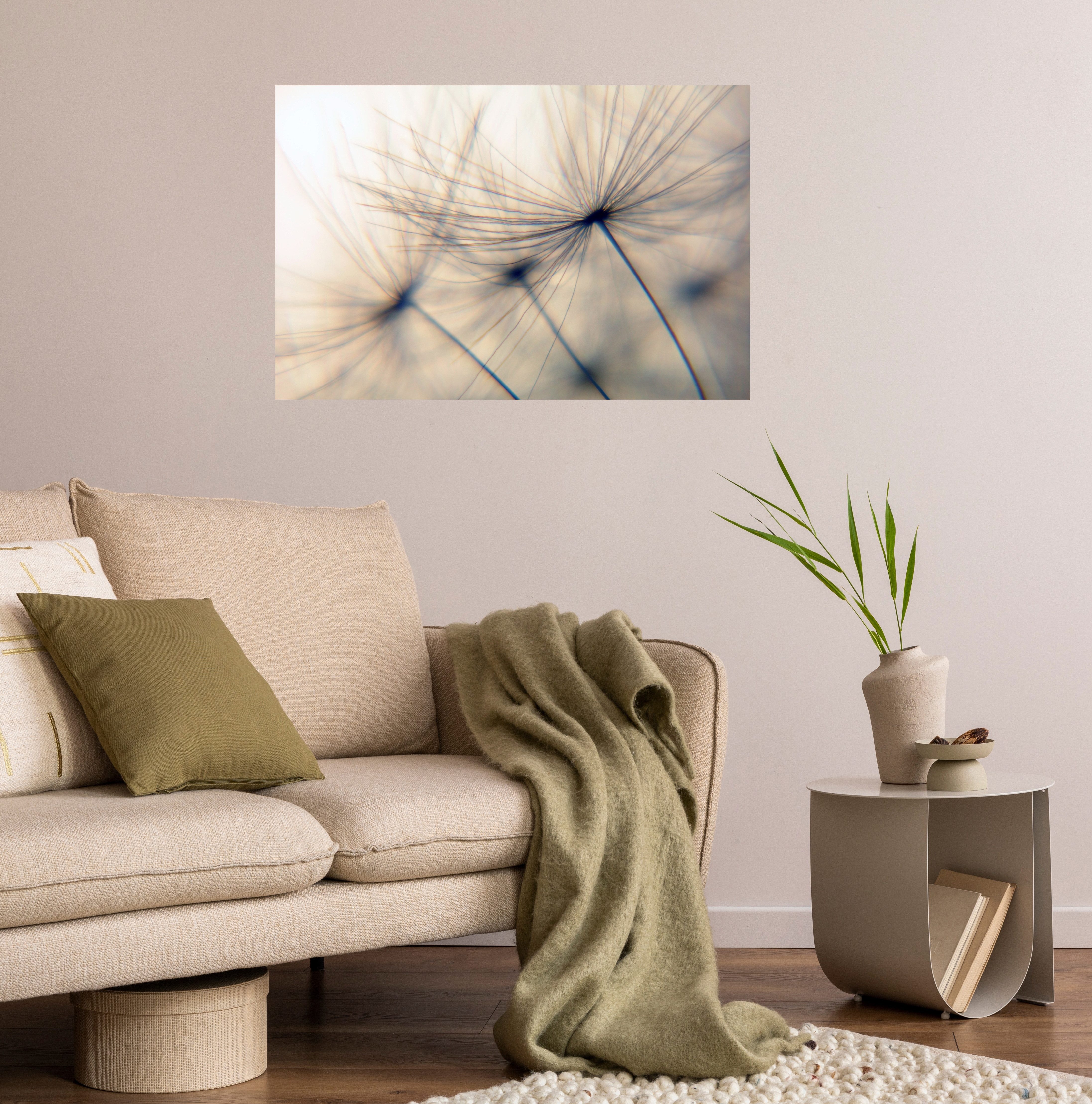 queence Wandsticker Dandelion (1 St), Selbstklebend, kinderleichte Anbringung, Pusteblume, Sticker, beige