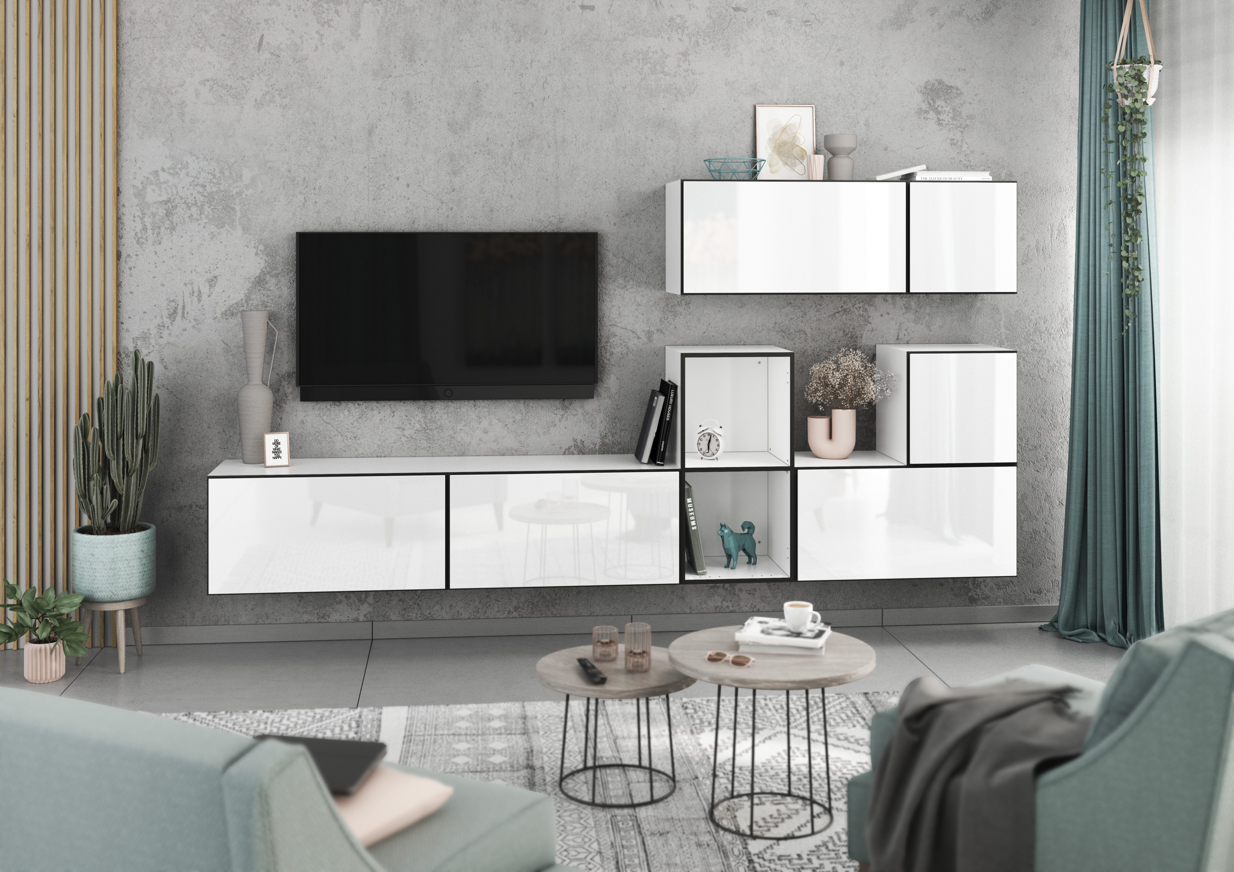 BMG Möbel Wohnwand Modul+, (7- teilig., günstig online kaufen