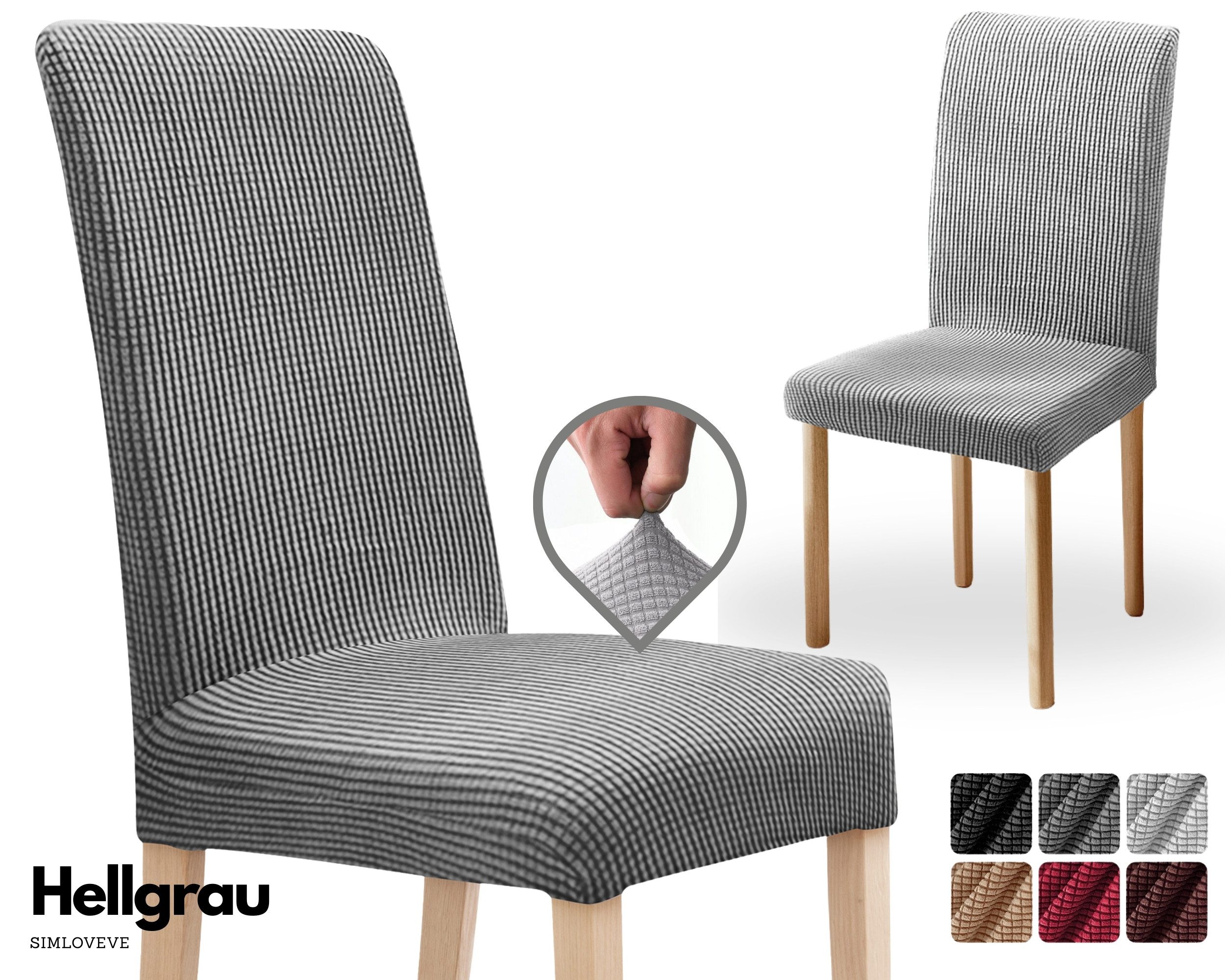 Simloveve Stuhlhusse Stretch Stuhlbezug Waschbar Schutz & Dekoration für St günstig online kaufen