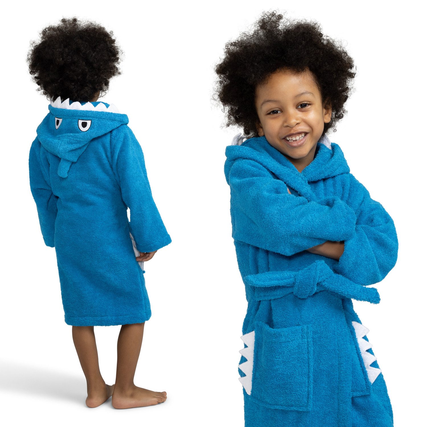 celodoro Kinderbademantel Kinder Bademantel mit Kapuze & Motiv für Mädchen & Jungen – Bild 2 von 5