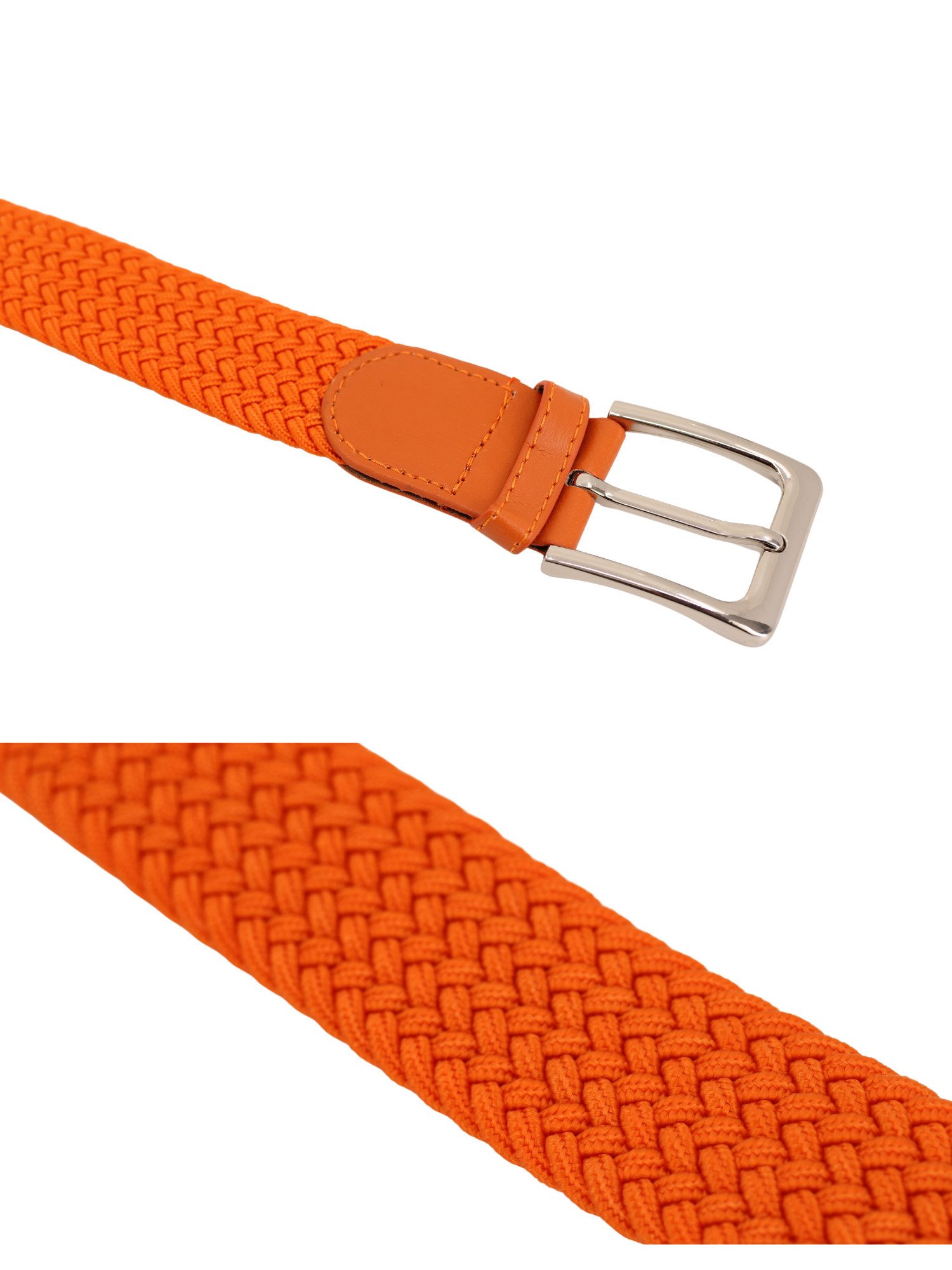 Adel Accessoires Flechtgürtel Unisex Flechtgürtel – Elastisch, 3,5 cm breit, in 15 Farben Dehnbar, ohne Lochsystem, individuell verstellbar