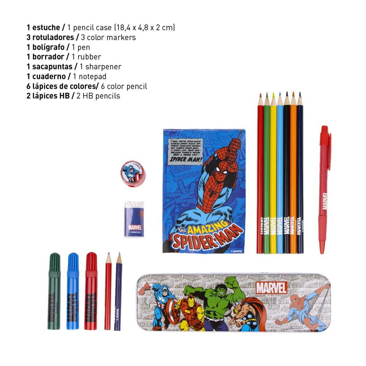 MARVEL Kreativset Marvel Farbset für Kinder Mal- & Bastelspaß im praktischen Format