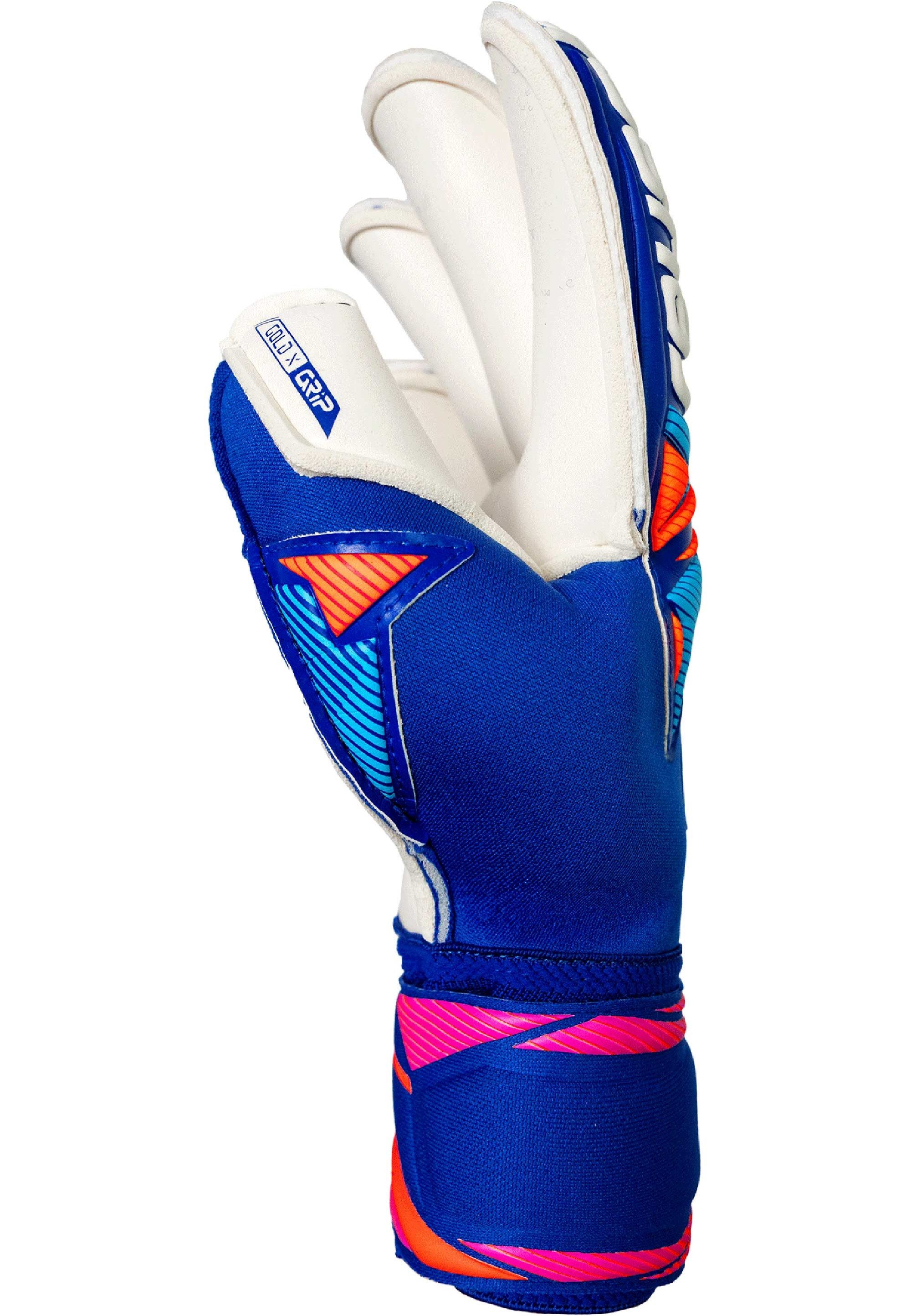 Reusch Torwarthandschuhe Attrakt Gold X Roll Finger mit atmungsaktiven Mesh-Einsätzen