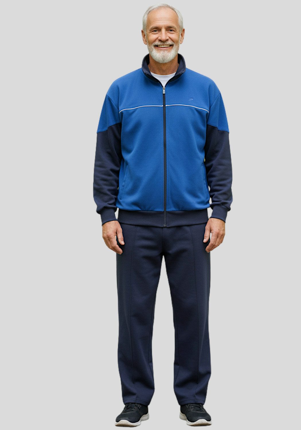 Herbold Sportswear Trainingsanzug Herren Freizeitanzug Jogginganzug (2-tlg), Sportanzug auch Короткие размеры, Reißverschluss-Taschen, Biesennaht