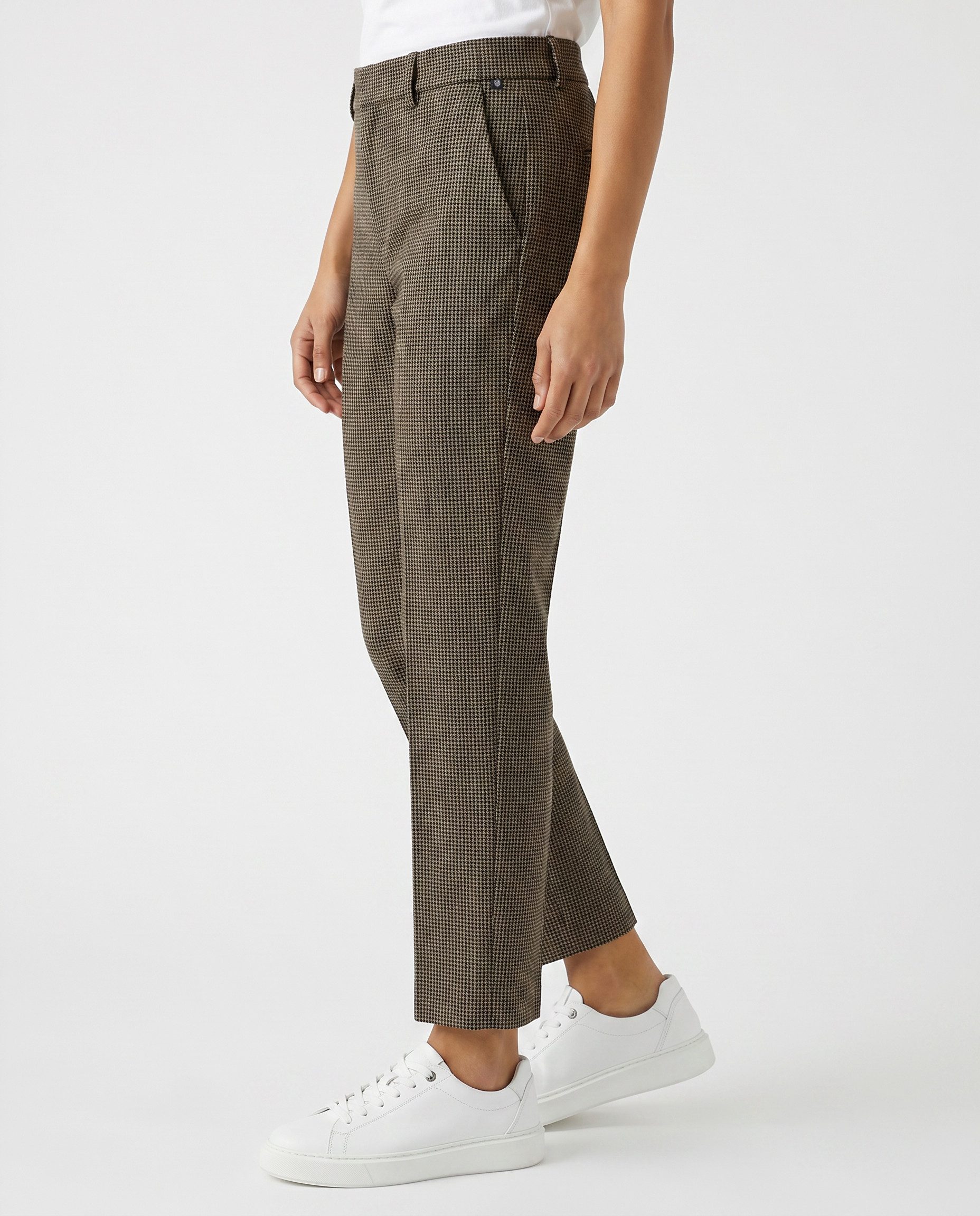 Stehmann Stoffhose Fenja5-780 7/8 - Chino mit Bundfalten und feinem Muster / mit Stretch