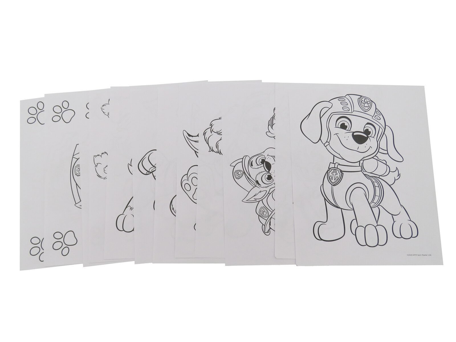 PAW PATROL Malvorlage Malen Aktivitätspaket mit 12 Malblättern 6 Buntstiften und Stickern