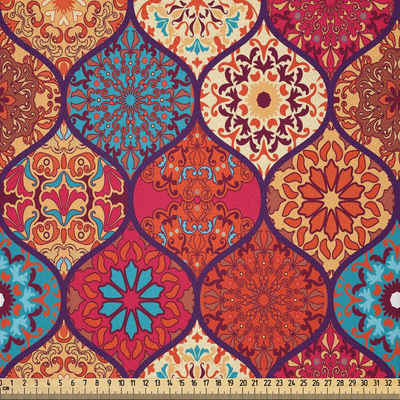 Abakuhaus Stoff DIY Bastler Stoff für Dekorationszwecke, marokkanisch Oriental Wellig Natur