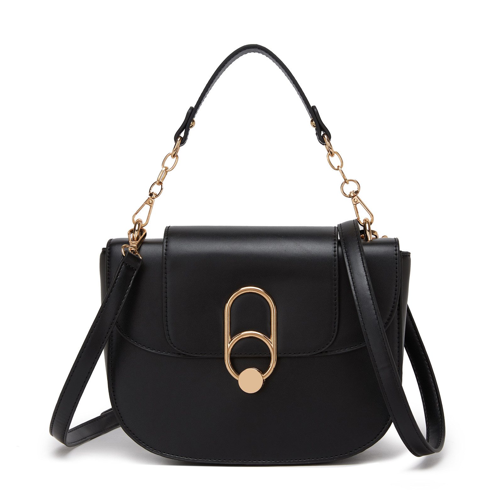 Miss Lulu Handtasche Elegante Damen Handtasche aus Leder mittelgroß