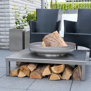 Stahlkunst Feuerschale Premium Edelstahl Feuerschale Lounge, (deutsche Wertarbeit), aus hochwertigem 3 mm V2A Edelstahl