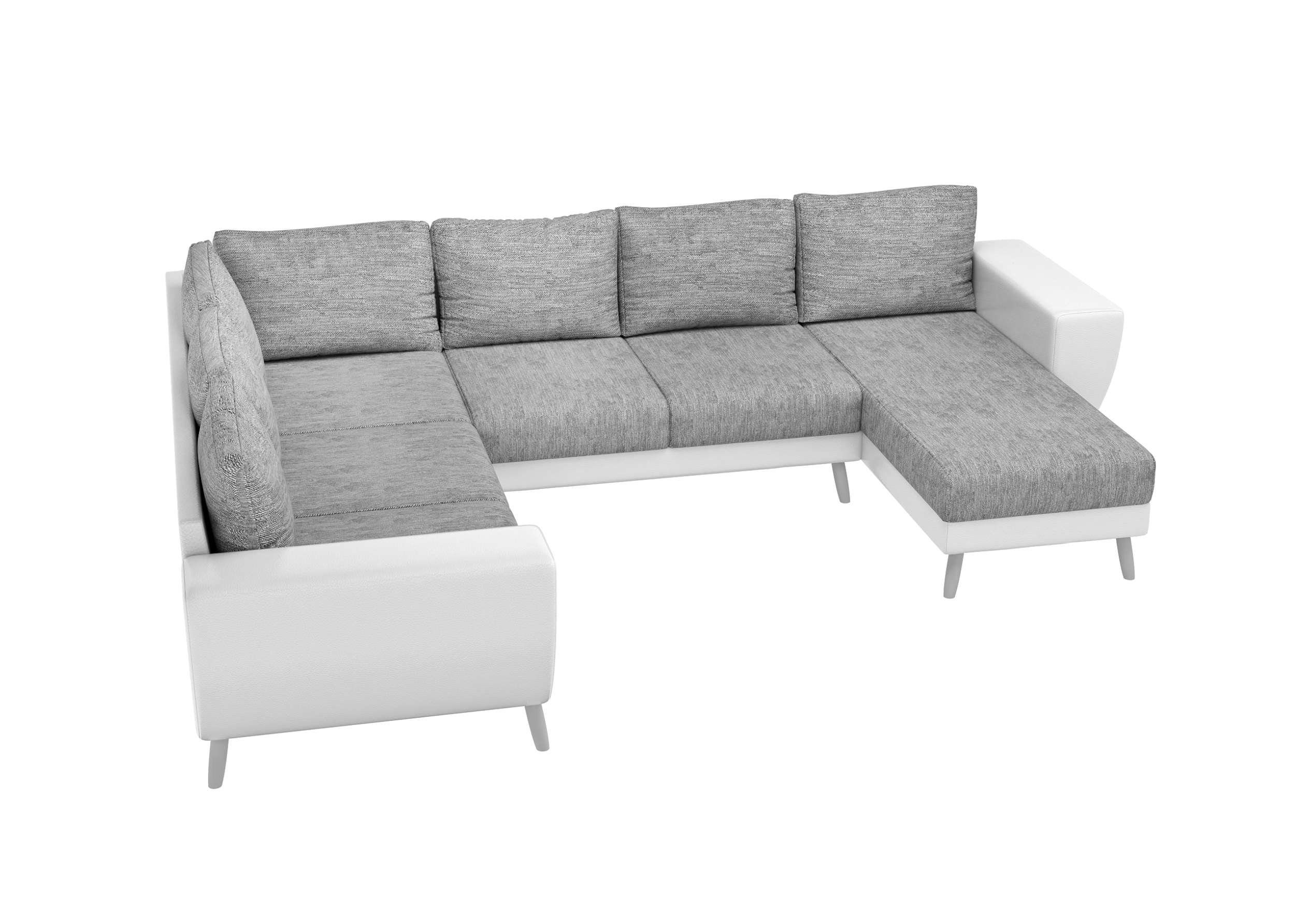 Modern Sofa, Wellenfederung stellbar, Raum frei links mit bestellbar, U-Form, im Stylefy Apollo, oder rechts mane Wohnlandschaft Design,