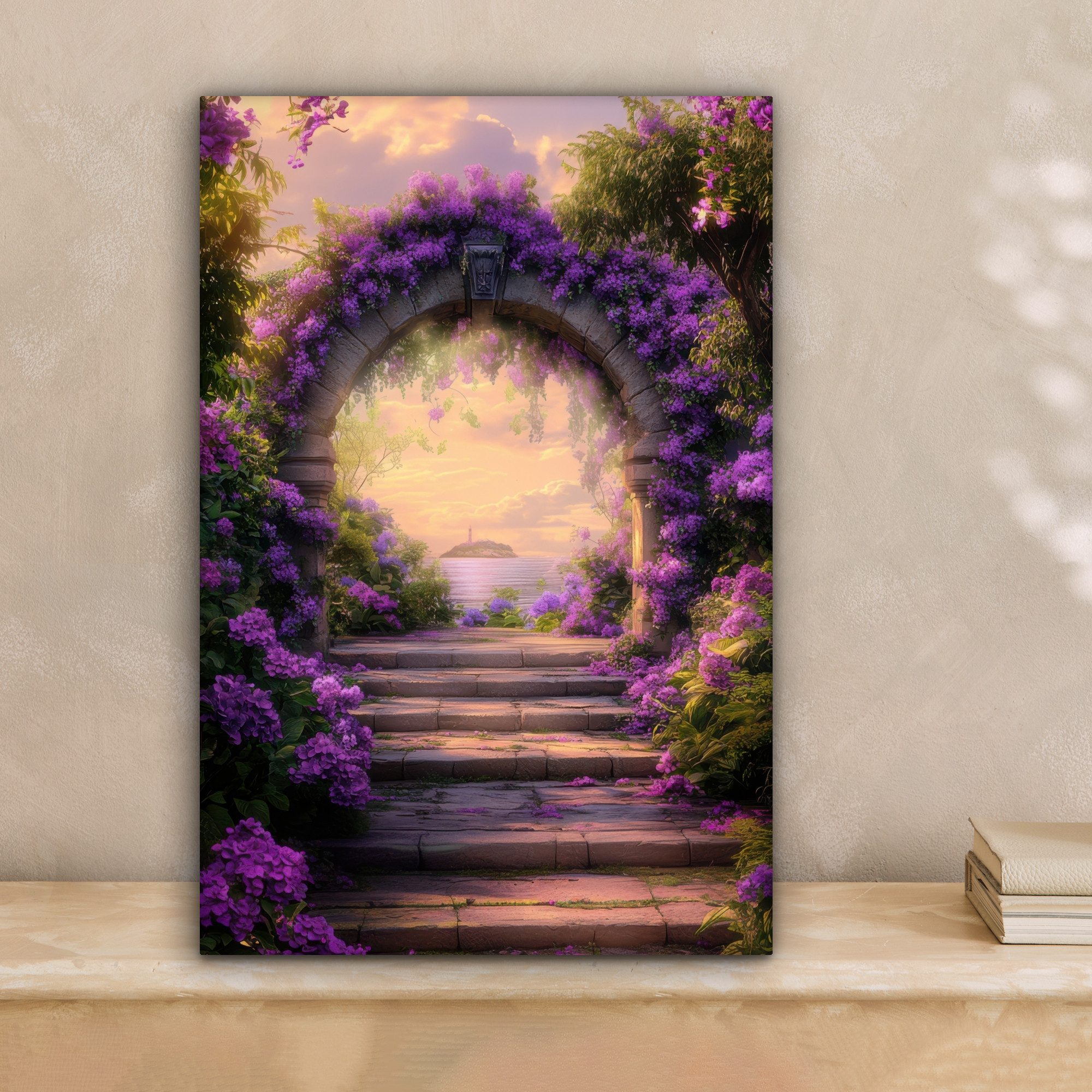 OneMillionCanvasses® Leinwandbild Tor - Lila - günstig online kaufen