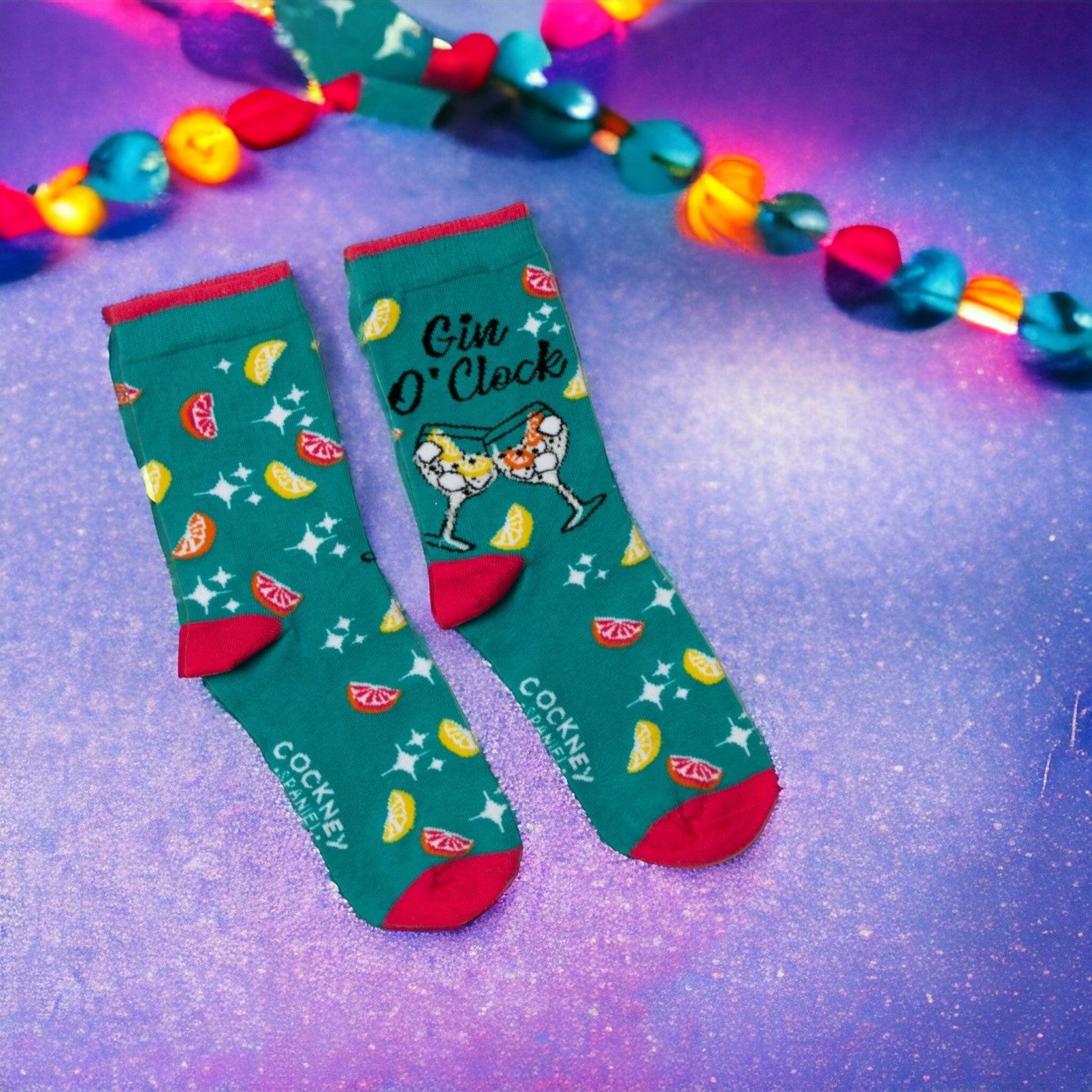 Cockney Spaniel Freizeitsocken Gin O´clock Socken Ginsocken Gin Tonic Strüm günstig online kaufen