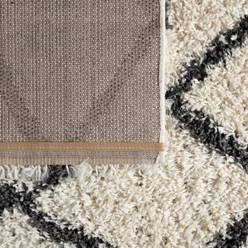 Hochflor-Teppich Teppich Hochflor Wohnzimmer Shaggy Modernes Skandinavisch, TT Home, Läufer, Höhe: 44 mm
