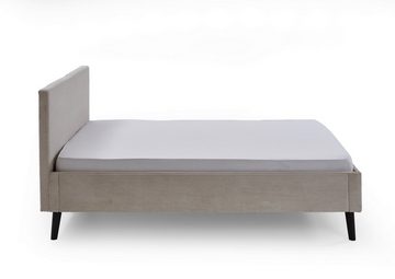 Faizee Möbel Bett [Avola 140x200/180x200] Polsterschlafzimmerbett Eichenholz Stoffbezug