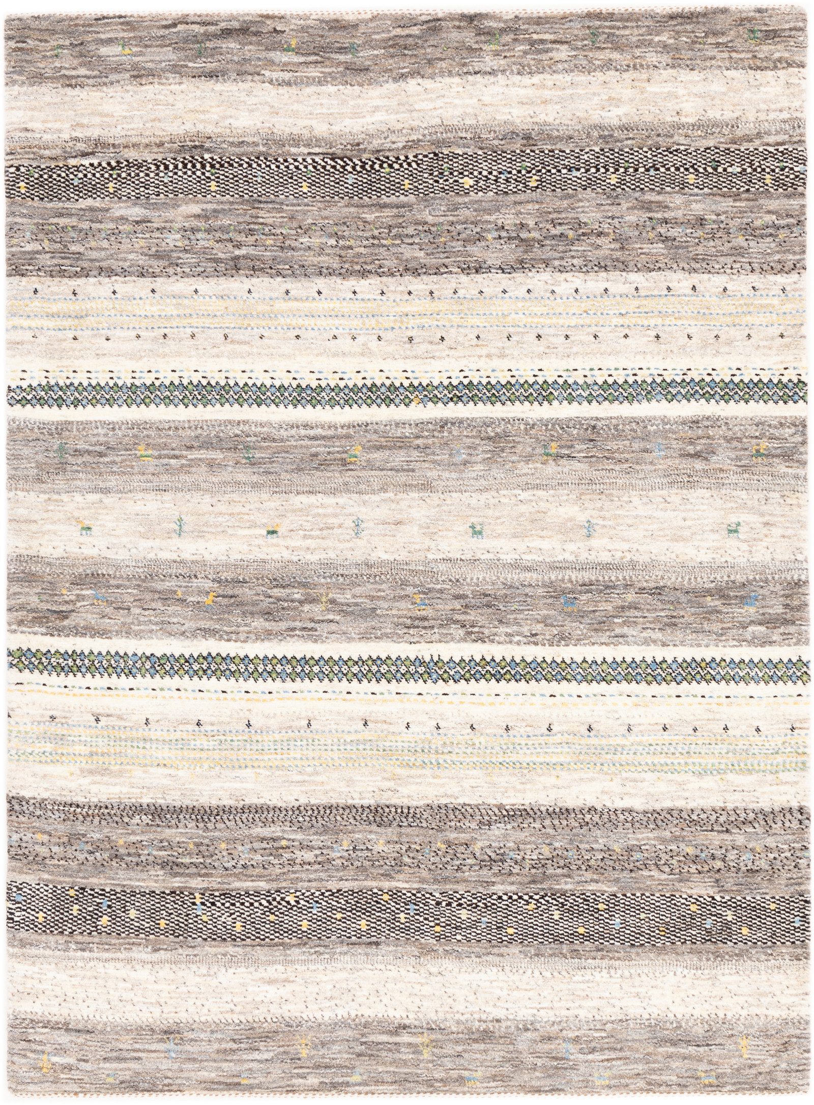 CABBEL Wollteppich Handgeknüpfter Perser Lori Wollteppich Beige Allover 150x201 cm, Rechteckig, Höhe: 20 mm, Handgeknüpftes Unikat aus 100% Wolle – langlebig und natürlich