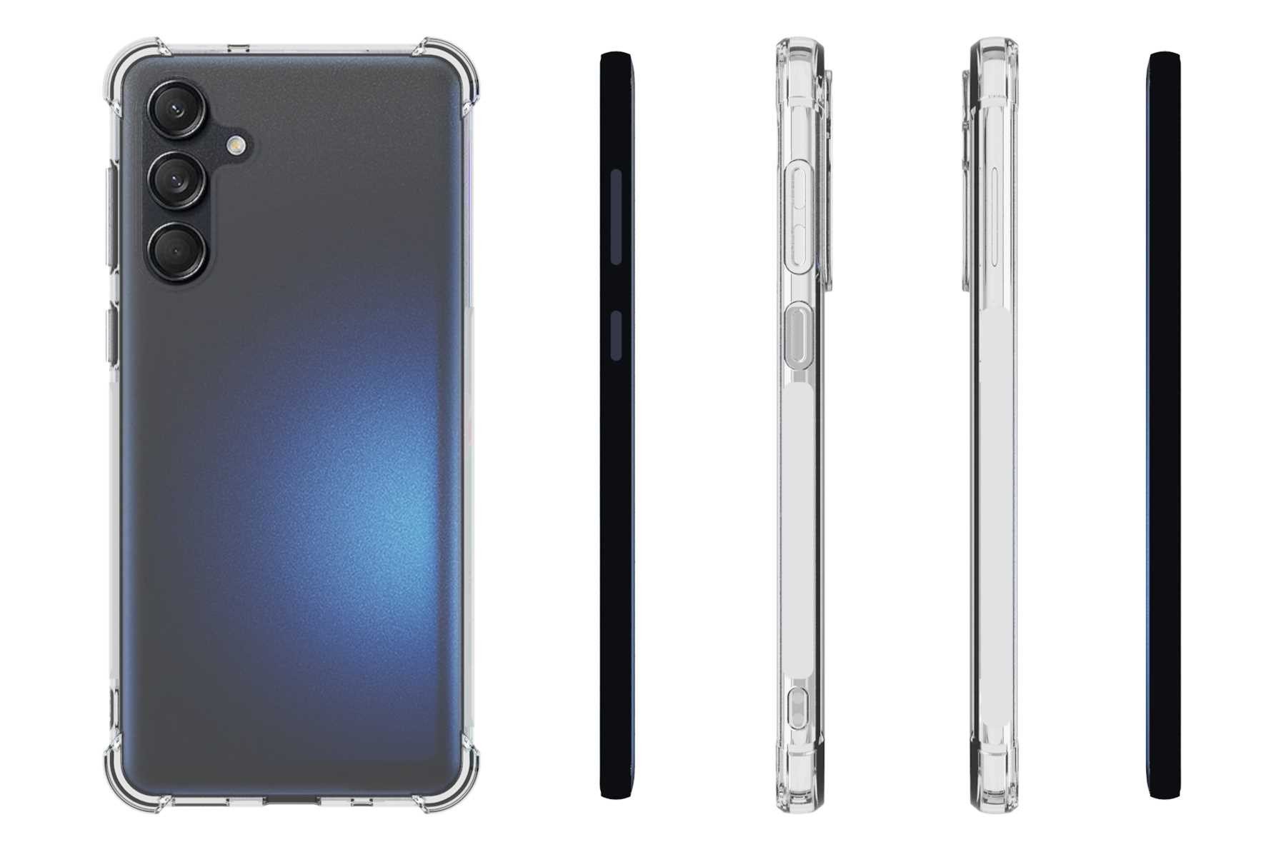 mtb more energy Smartphone-Hülle Clear Armor Case für Samsung Galaxy M55 5G, Transparente TPU Schutzhülle Case Backcover mit Anti-Shock Verstärkung
