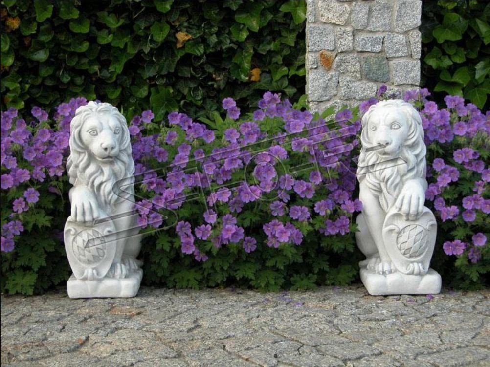 JVmoebel Skulptur Skulptur Gartenfigur Löwe Garten Statuen Figuren Skulpturen Terrassen