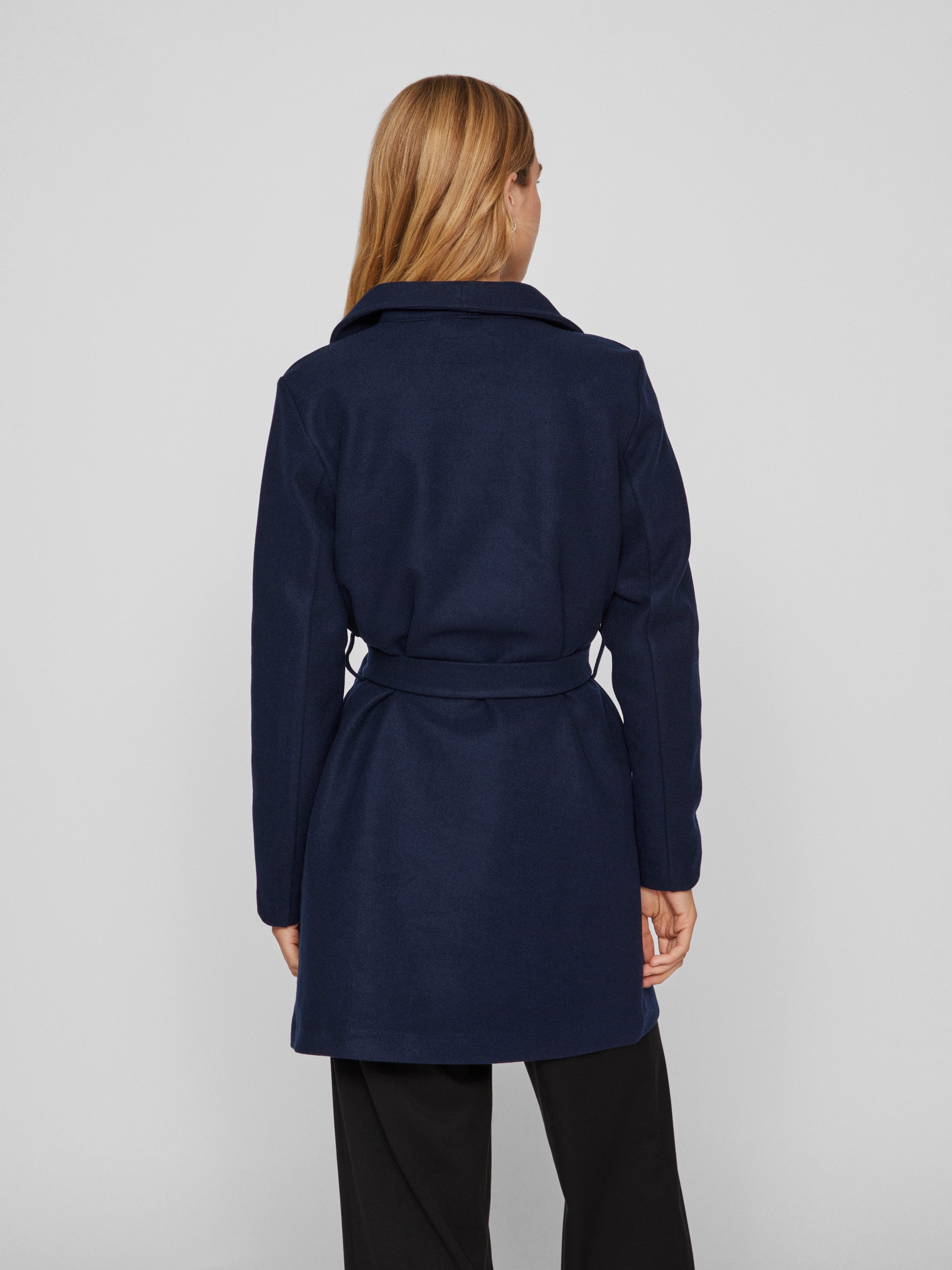 Vila Kurzmantel VICOOLEY COLLAR BELT COAT günstig online kaufen