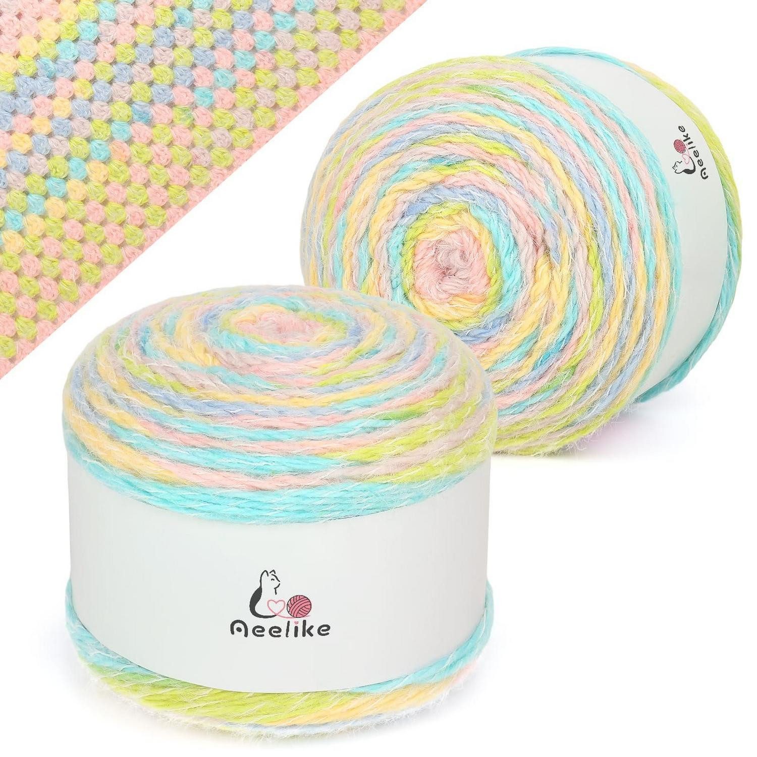 LuxusKollektion Strickwolle Farbverlauf 380g Häkelwolle