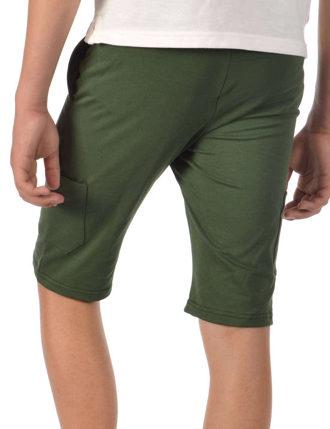 BEZLIT Cargoshorts Kinder Jungen Stoff Camouflage Olivegrün Uni Shorts (1-tlg) Casual