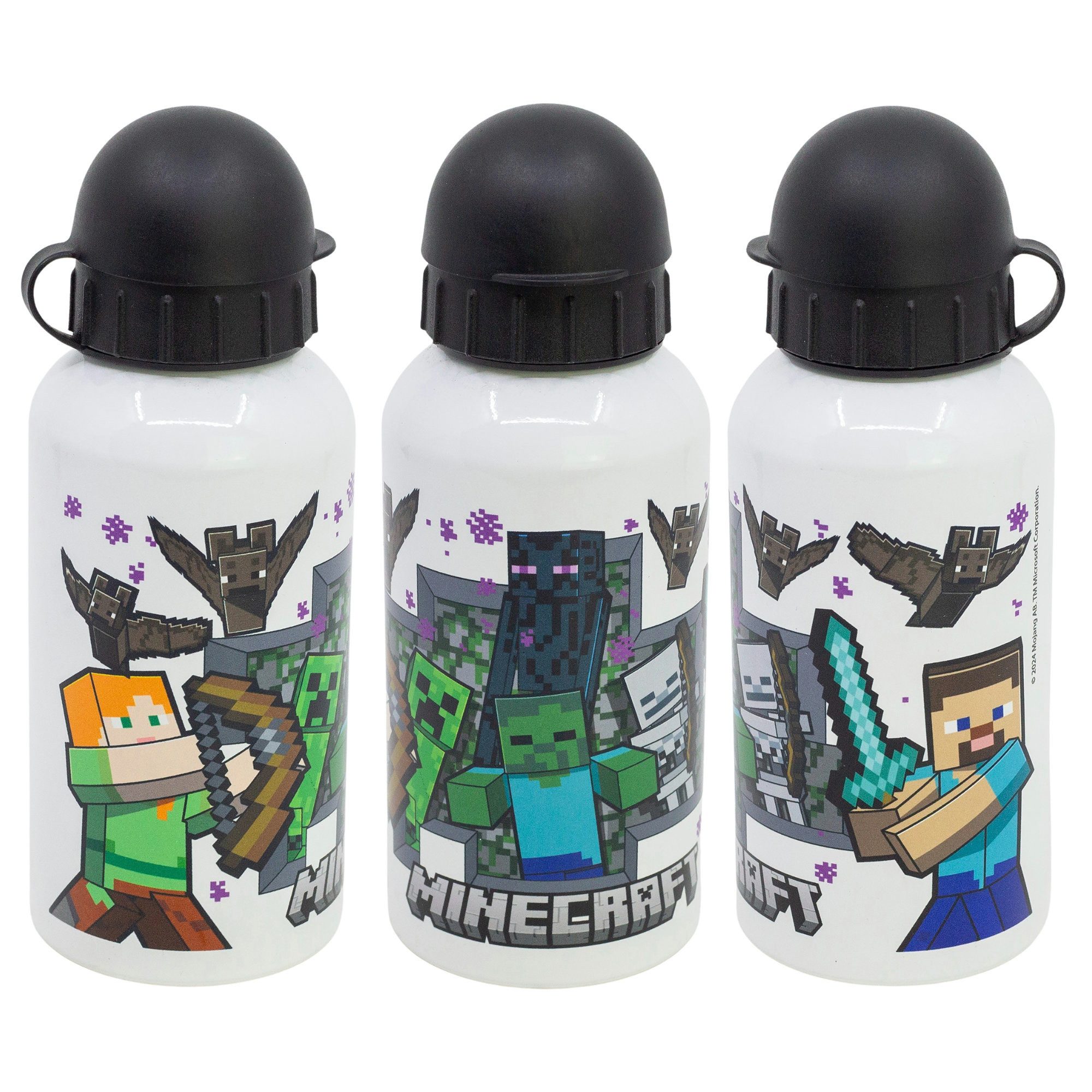 Minecraft Trinkflasche Minecraft Steve Alex Creeper Kinder Aluminium Trinkflasche 400 ml