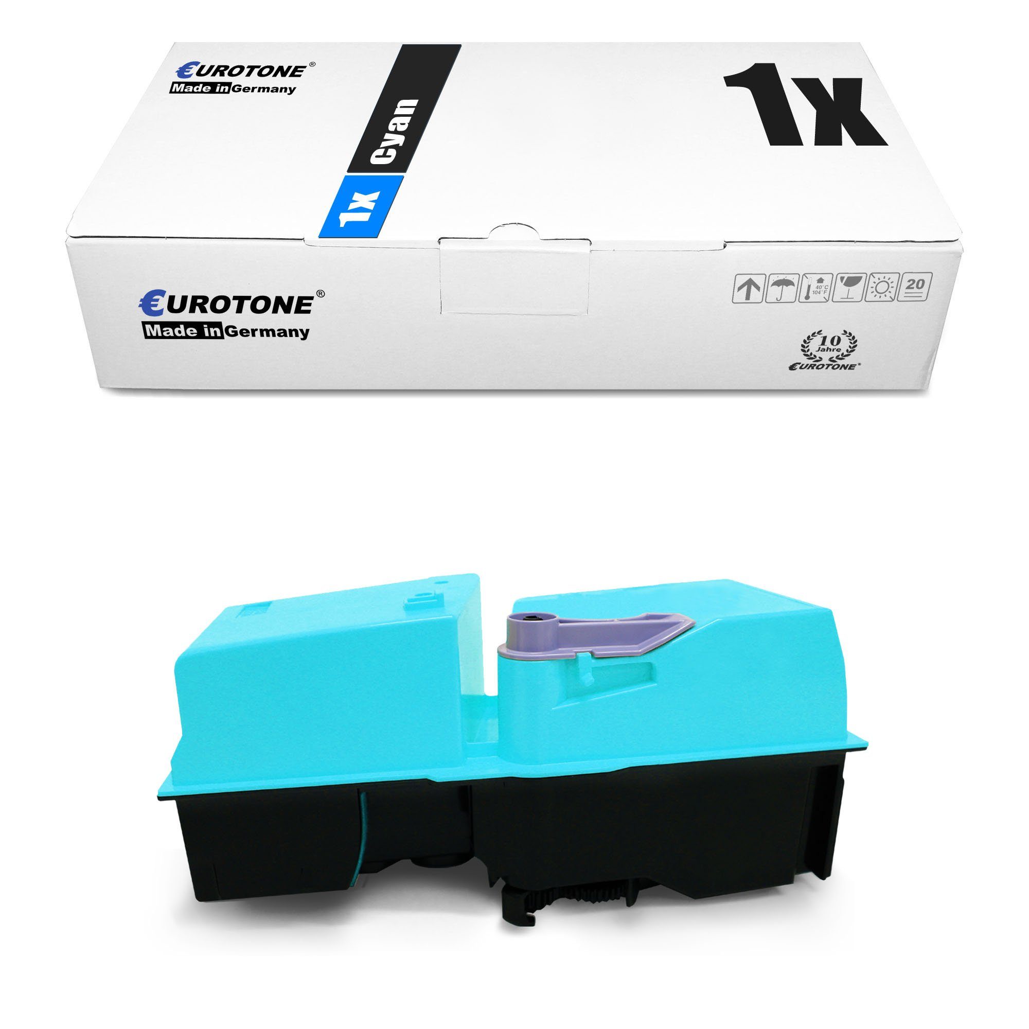 Eurotone Tonerkartusche Toner ersetzt Kyocera 1T02FZCEU0 TK-825C Cyan