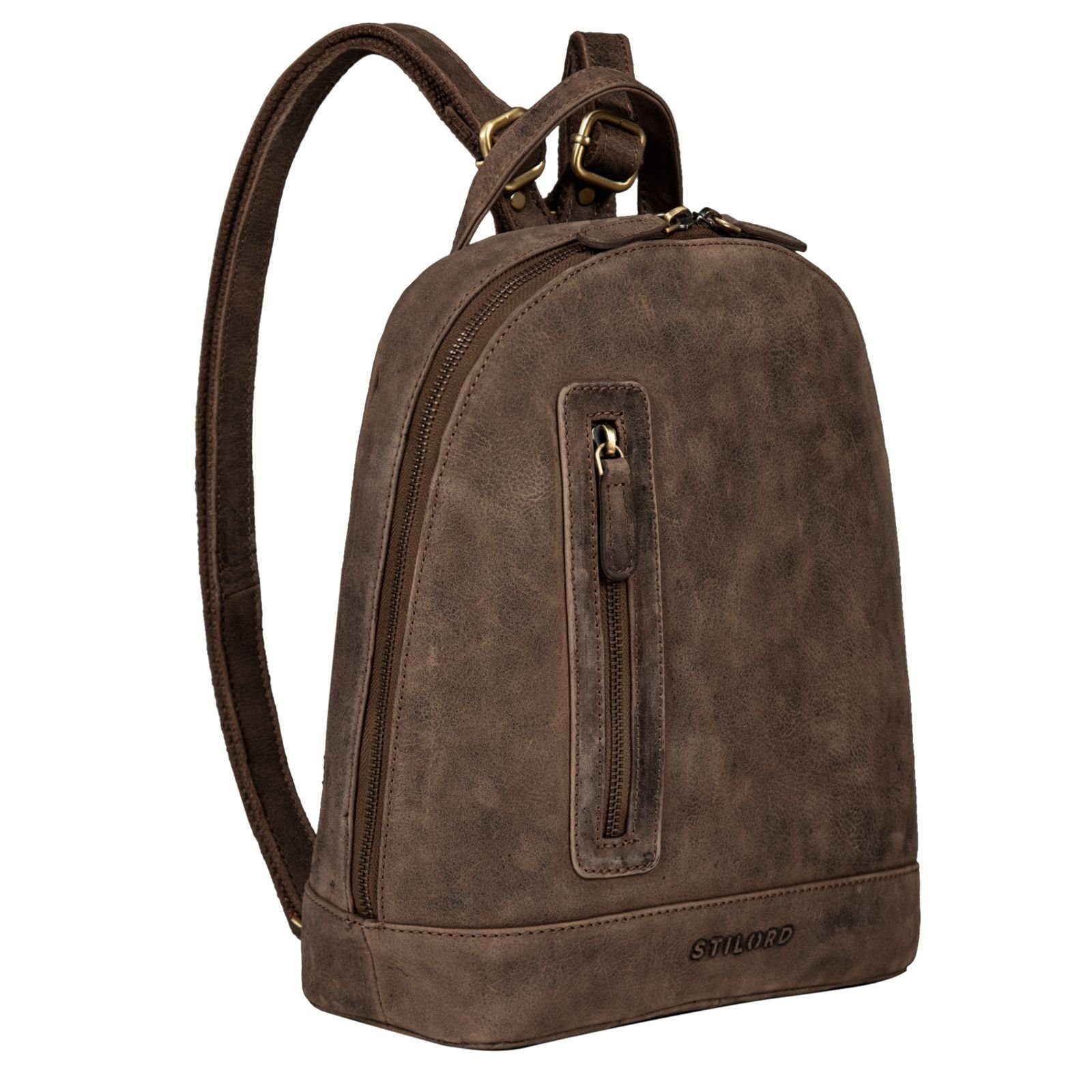 STILORD Cityrucksack "Reed" Lederrucksack Damen Klein