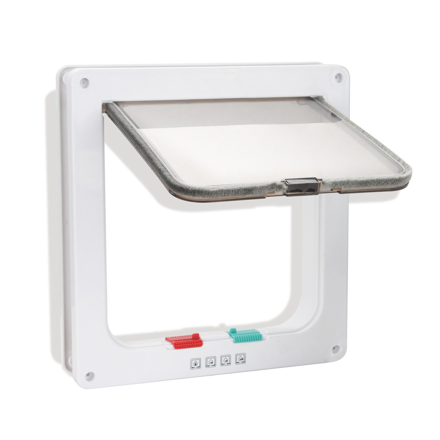 Clanmacy Katzenklappe Katzenklappe 4 Wege Haustiertür Katzentür für Katzen Hundeklappe