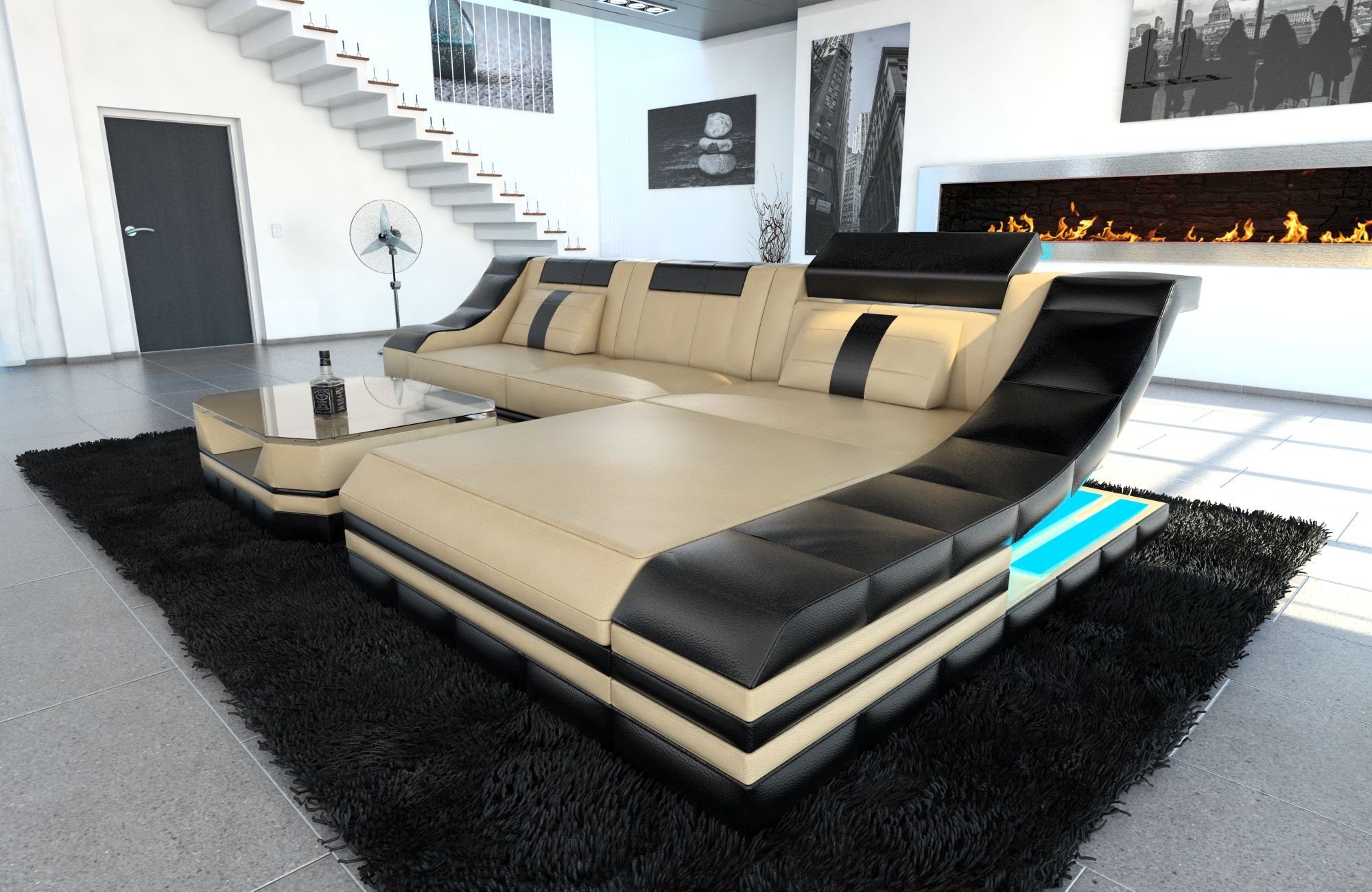 Sofa Dreams Ecksofa Ledercouch Sofa Leder günstig online kaufen