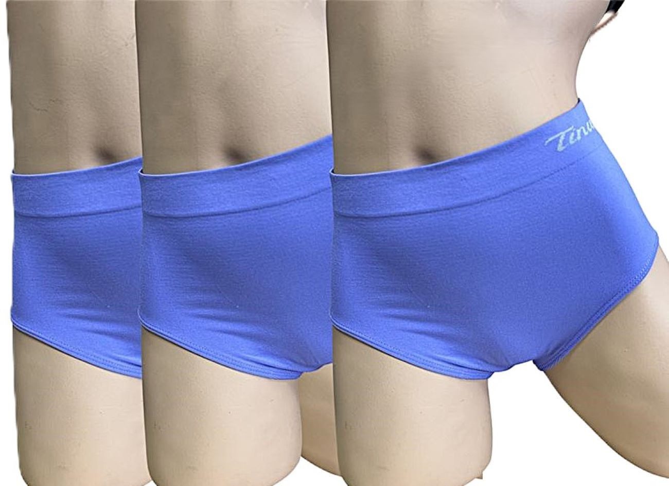 Dekker Taillenslip Damenslip "Tina" Seamless ohne Nähte super elastisch (Packung, 3er Pack) mit Logoschriftzug am Wäschebund