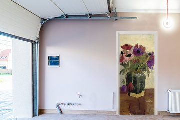 MuchoWow Türtapete Ingwerglas mit Anemonen - Gemälde von George Hendrik Breitner, Matt, bedruckt, (1 St), Fototapete für Tür, Türaufkleber, 75x205 cm