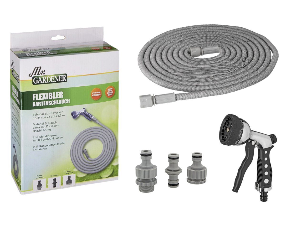 Mr. Gardener Gartenschlauch Mr. Gardener Flexi Gartenschlauch 7,5 22