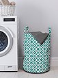Abakuhaus Wäschesack »Wäschekorb mit Griffen Kordelzugverschluss für Waschsalons«, Geometrisch Vier-Blütenblatt-Blumen-Form, Bild 2