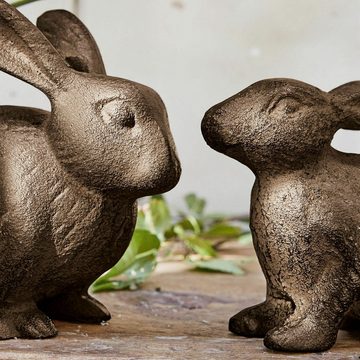 Mirabeau Osterfigur Deko-Hase 2er Set Hennes braun