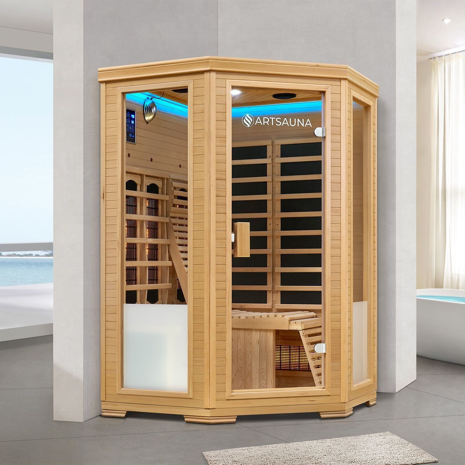 Artsauna Infrarotkabine Aalborg Dual-Technologie, für 2 günstig online kaufen