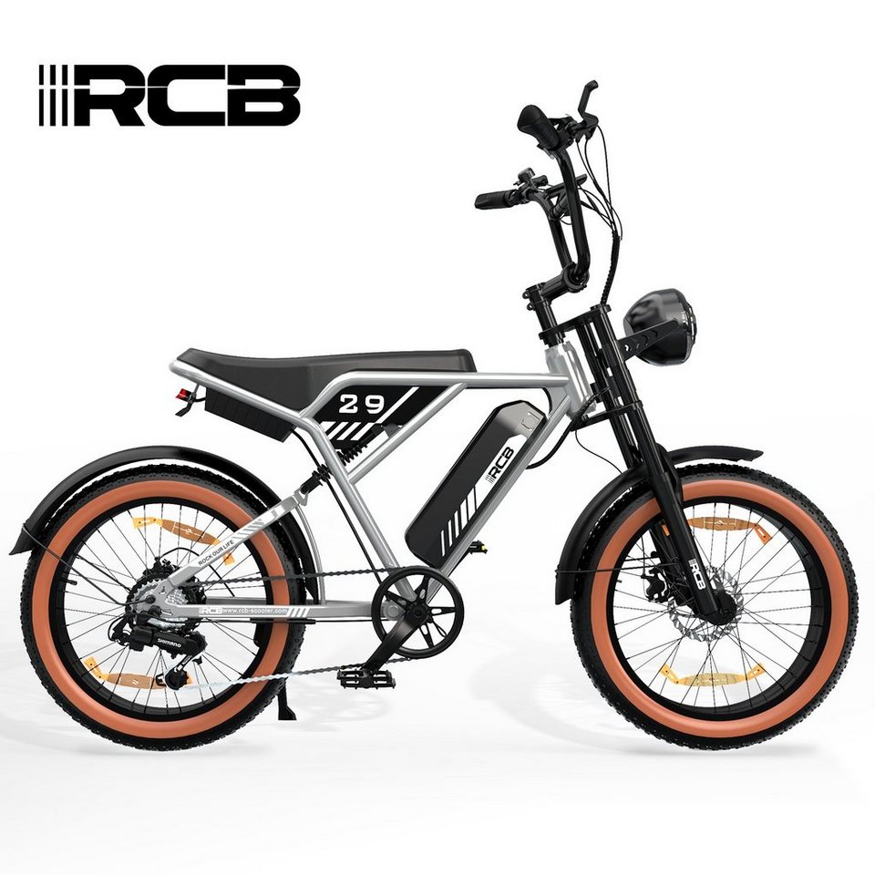 RCB E-Bike für Erwachsene, 7-Gang, 20 Mountain Elektrofahrrad