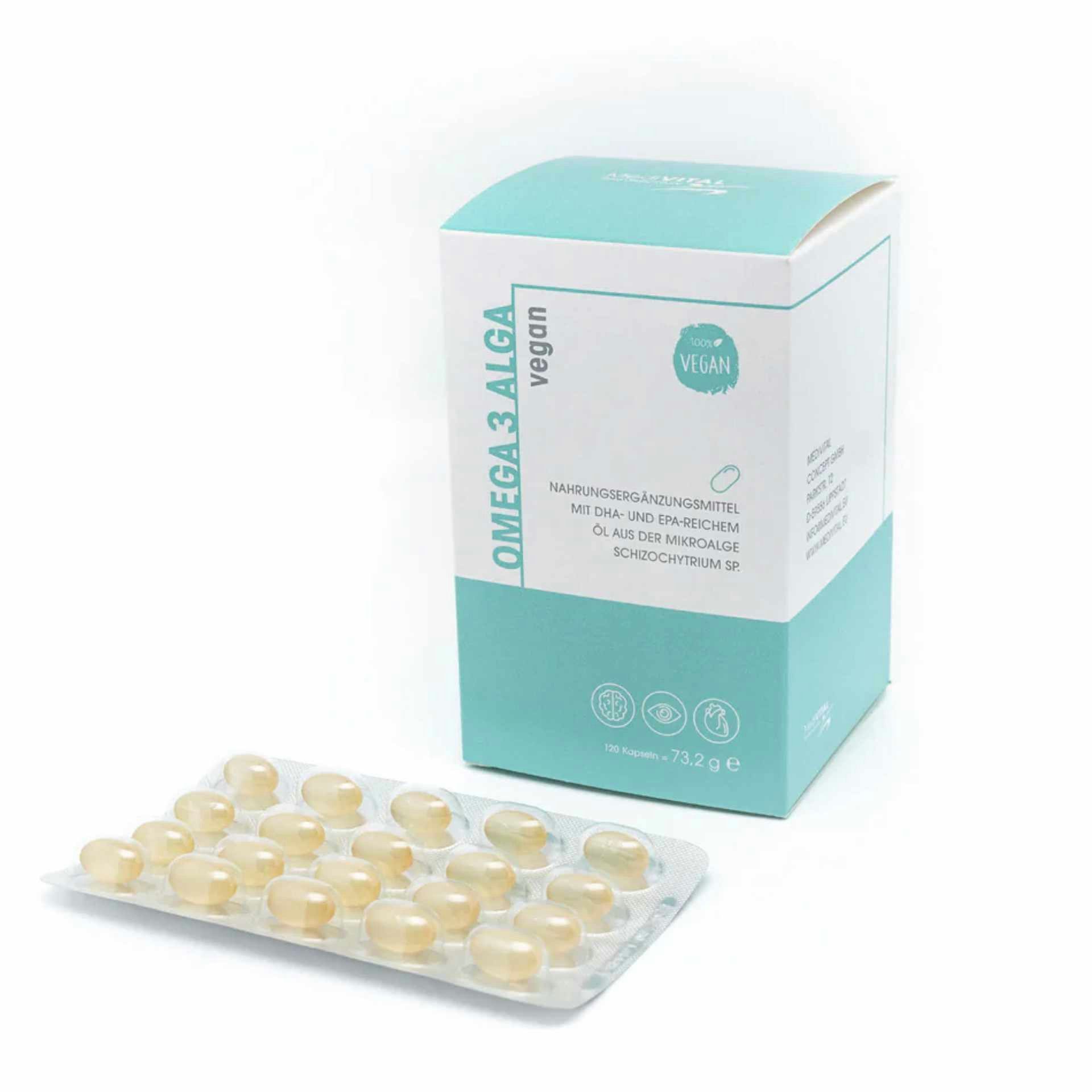 MediVital Concept OMEGA 3 ALGA (vegan) Kapseln, 120 g